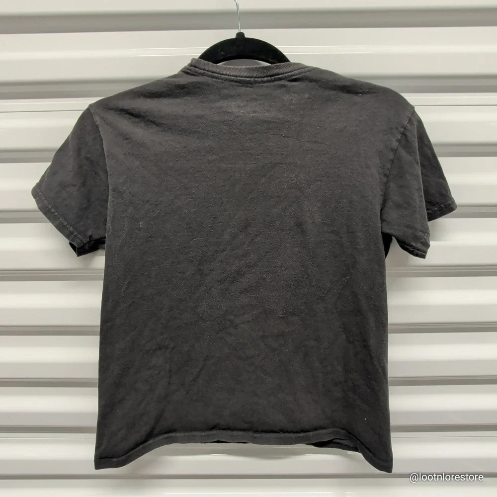 Pokemon Graphic T-Shirt Size S‎ Kids Black Short Sleeve Pikachu Bulbasaur Hybrid